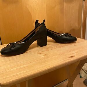 Anthropologie Black Block Heel Shoes